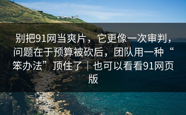 别把91网当爽片，它更像一次审判，问题在于预算被砍后，团队用一种“笨办法”顶住了｜也可以看看91网页版