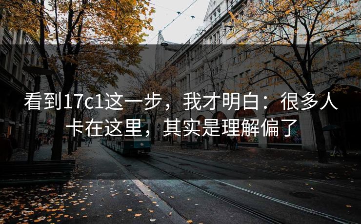 看到17c1这一步，我才明白：很多人卡在这里，其实是理解偏了